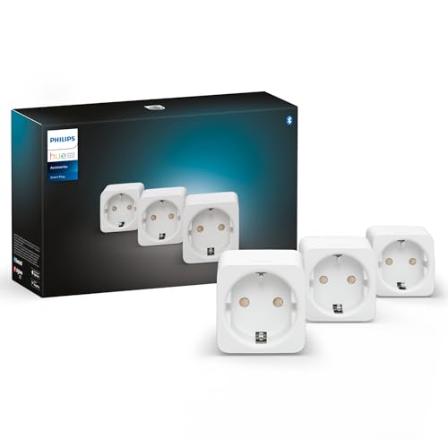 Philips Hue Smart Plug weiß, smarte Steckdose, kompatibel mit Amazon Alexa (Echo, Echo Dot), 3-er Pack